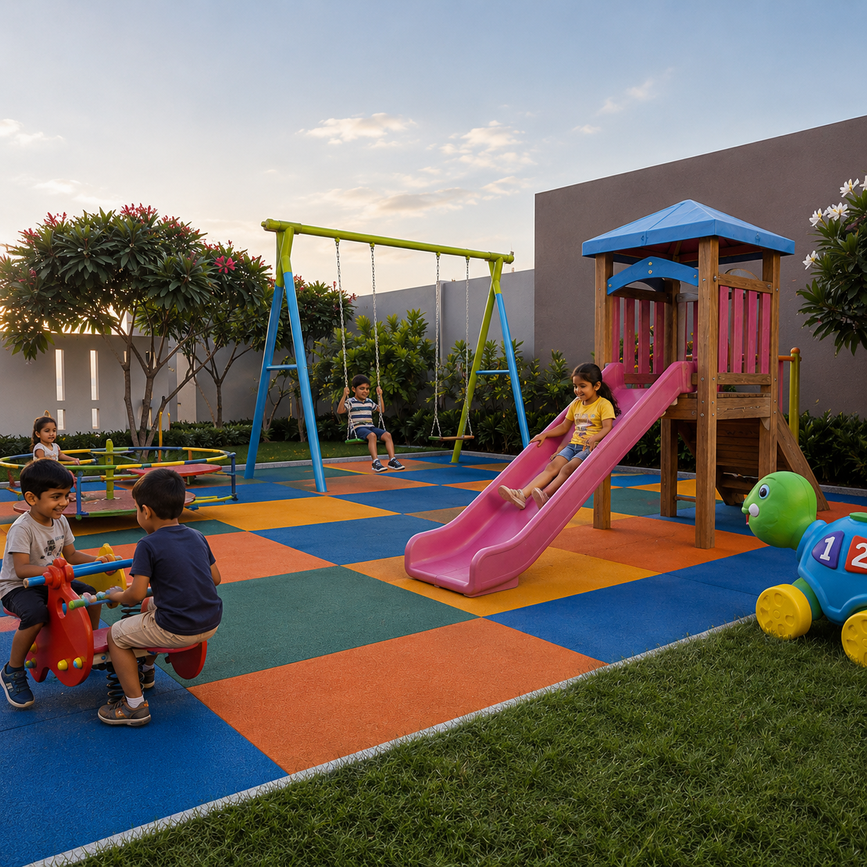 Children play area with open green space